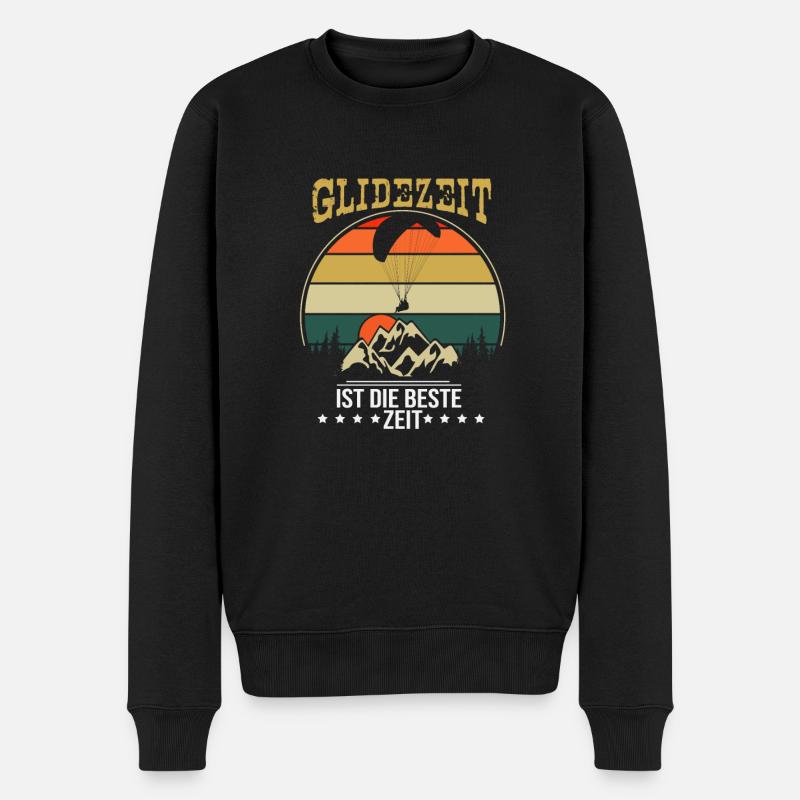 Paraglider Gleitschrimflieger Glidezeit - Männer Premium Bio Pullover - Schwarz