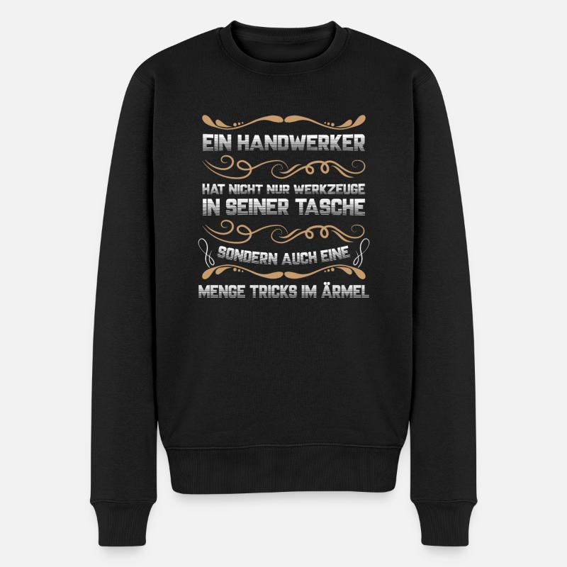 Handwerker Beruf Handwerker Geschenk - Männer Premium Bio Pullover - Schwarz