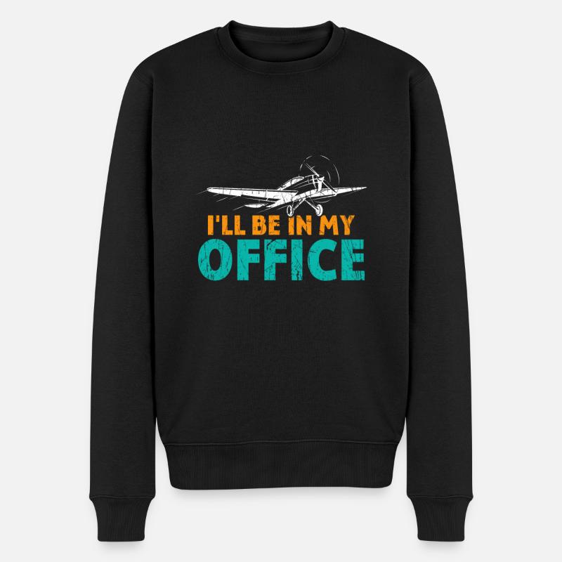Je suis dans mon bureau - Pull Premium bio Homme - noir