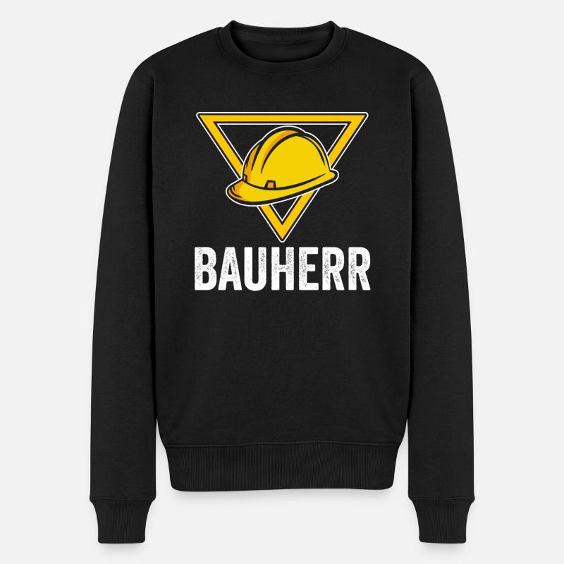 Bauherr - Männer Premium Bio Pullover - Schwarz