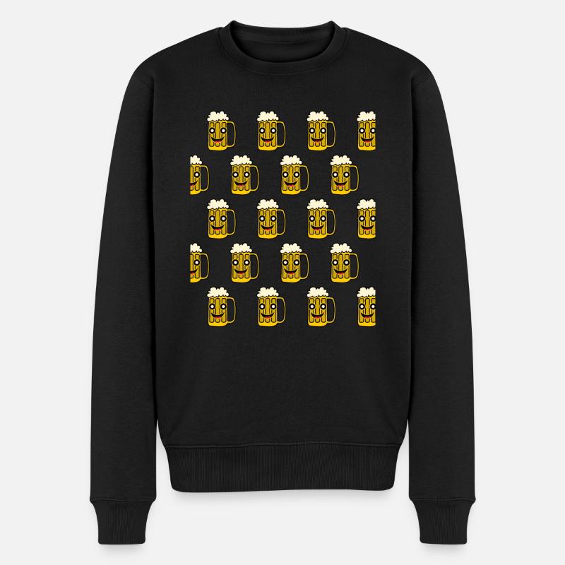 Verres à bière mignons - Pull Premium bio Homme - noir