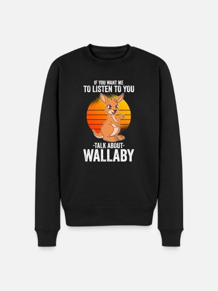 Wallaby Better Than Therapy - Men's Premium Organic Jumper - black
