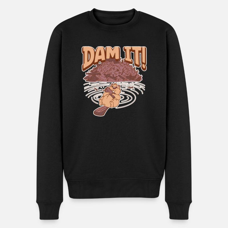 Biber Fan Biber Liebhaber Lustiges Biber Geschenk - Männer Premium Bio Pullover - Schwarz