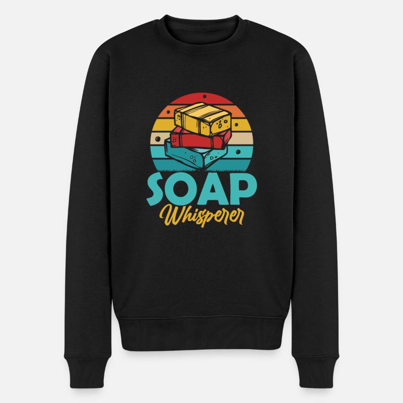 Soap Whisperer Soapmaking Soapmaker - Männer Premium Bio Pullover - Schwarz