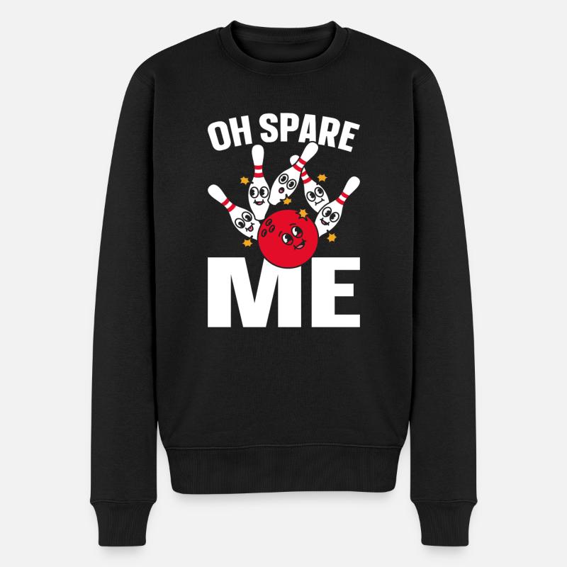 Oh Spare me - Männer Premium Bio Pullover - Schwarz