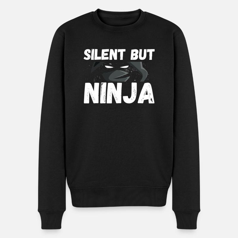Ninja silencieux sombre - Pull Premium bio Homme - noir