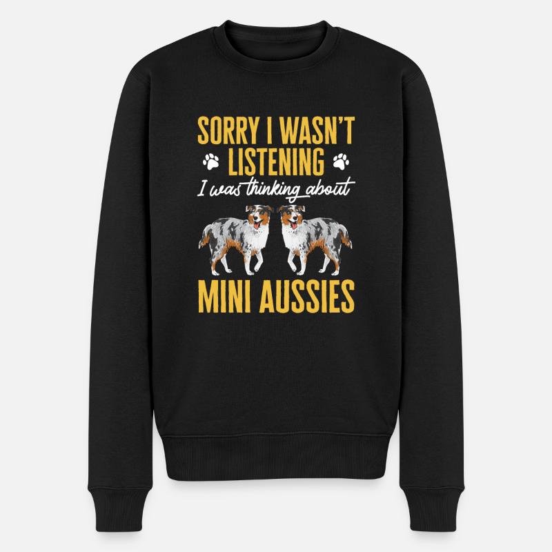 Berger australien miniature - Pull Premium bio Homme - noir