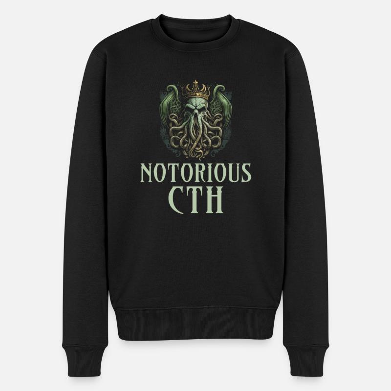 Notorious Cthulhu - Männer Premium Bio Pullover - Schwarz