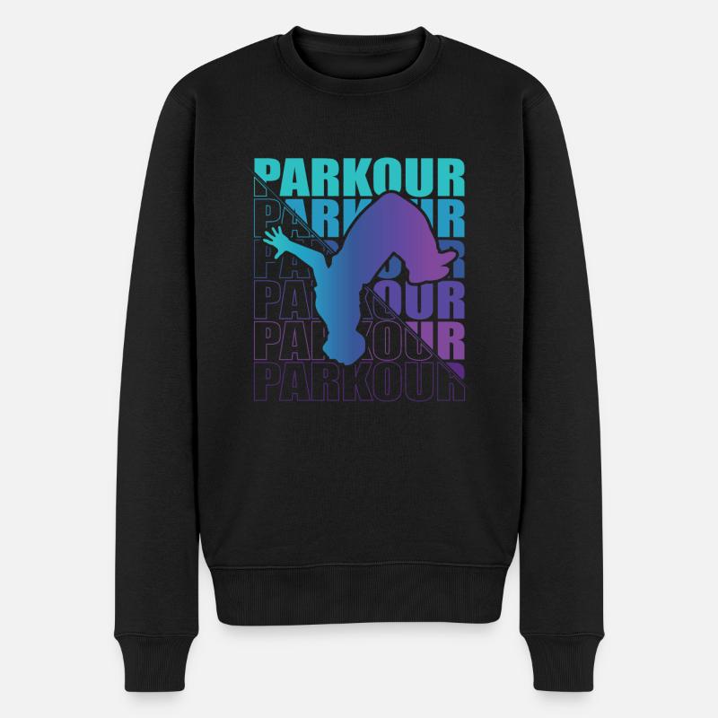 Parkour, Freerunning, Street Workout, Acrobatique - Pull Premium bio Homme - noir