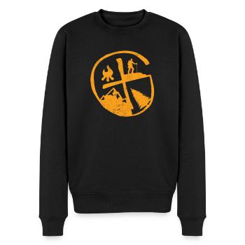 Geocaching Geocache Wandern Draußen Finden Schatz - Männer Premium Bio Pullover - Schwarz - Vorne - Nico (187cm)