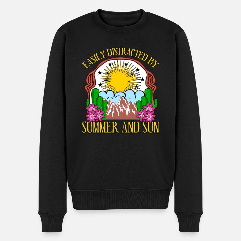 L’été et le soleil - Pull Premium bio Homme - noir