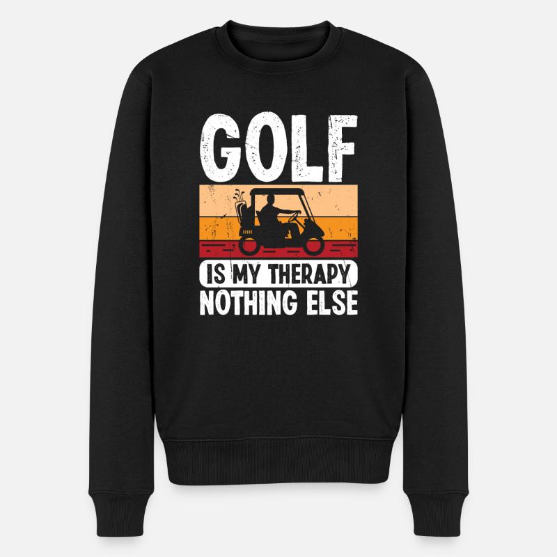 Golf nothing else - Männer Premium Bio Pullover - Schwarz