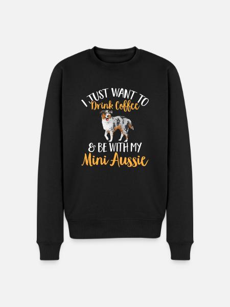 Miniature Australian Shepherd - Men's Premium Organic Jumper - black
