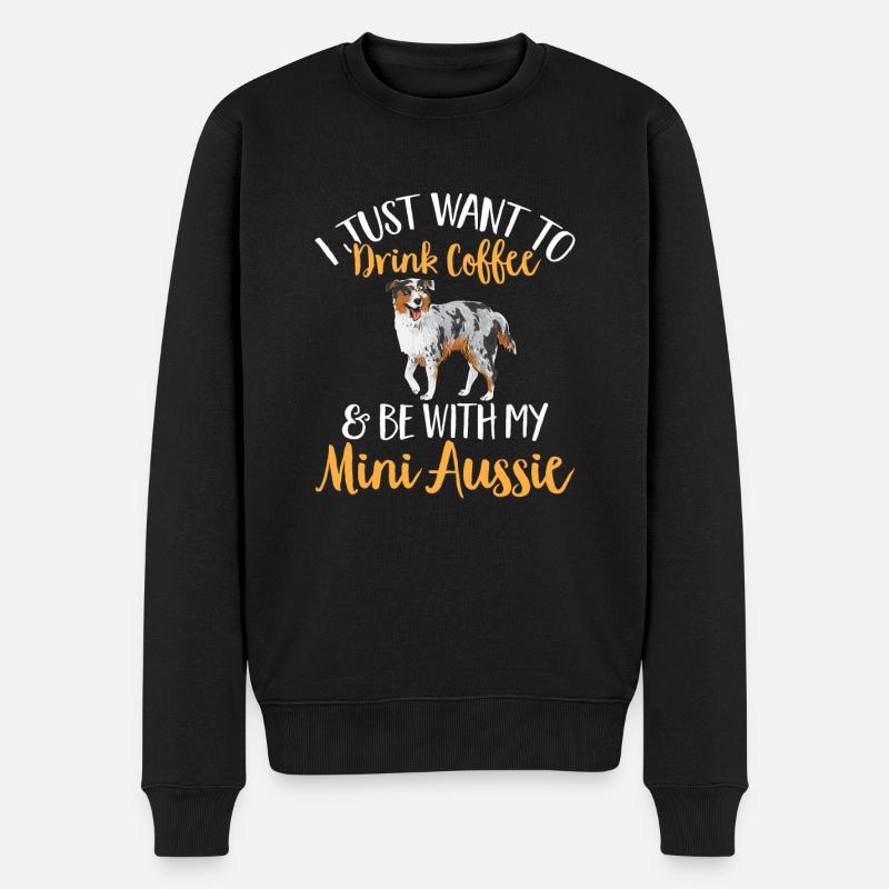 Miniature Australian Shepherd - Men's Premium Organic Jumper - black
