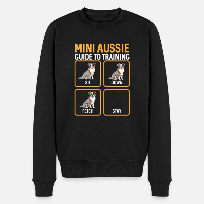 Berger australien miniature - Pull Premium bio Homme - noir