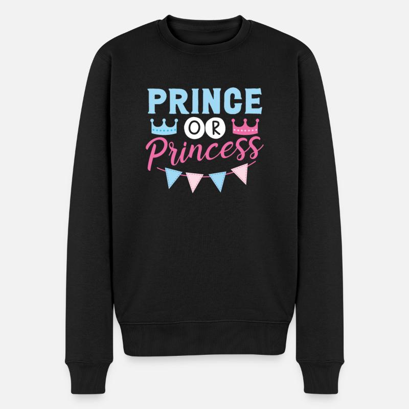 Prinz Oder Prinzessin - Männer Premium Bio Pullover - Schwarz