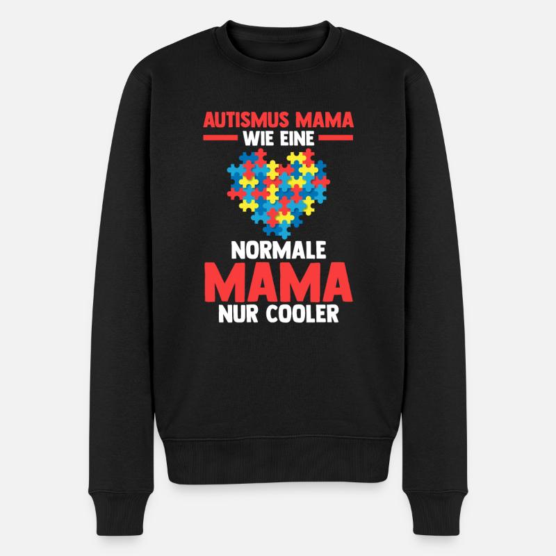 Autismus Mama Mutter Autist Autisten - Männer Premium Bio Pullover - Schwarz