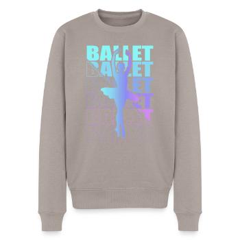 Ballett, Ballerina, Girl, Mädchen, Tanzen - Männer Premium Bio Pullover - Taupe - Vorne - Nico (187cm)