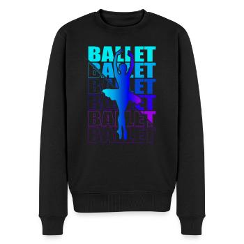 Ballett, Ballerina, Girl, Mädchen, Tanzen - Männer Premium Bio Pullover - Schwarz - Vorne - Nico (187cm)