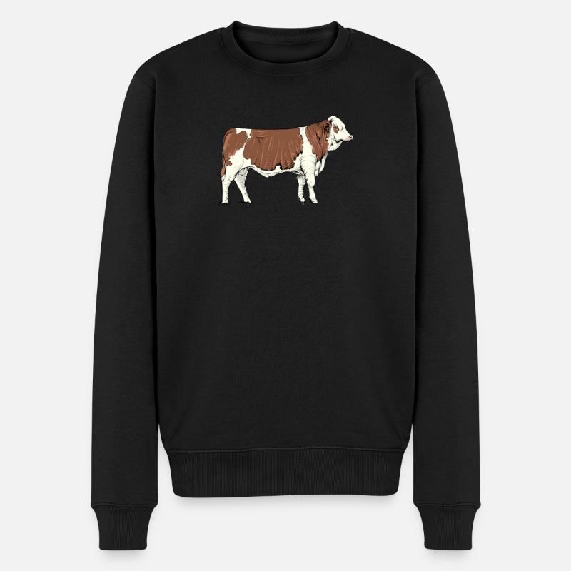 Fleckvieh Ier - Pull Premium bio Homme - noir