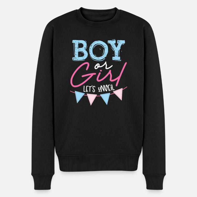 Garçon ou fille laissez-le découvrir - Pull Premium bio Homme - noir