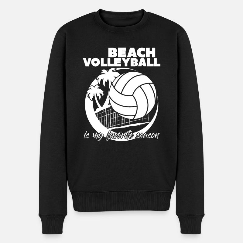 Saison de volleyball de plage - Pull Premium bio Homme - noir