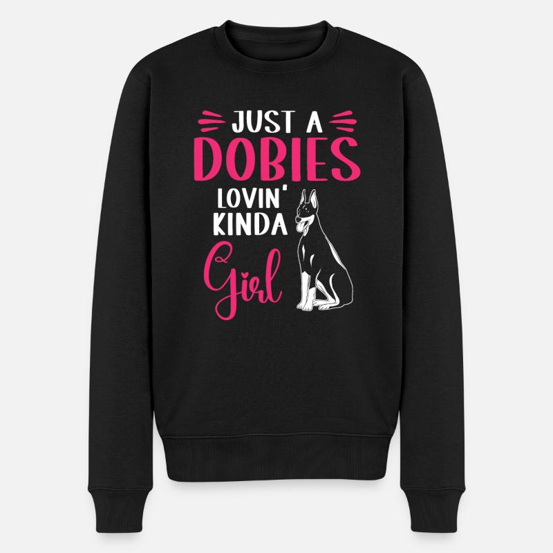 Doberman Pinscher Chien Dobie - Pull Premium bio Homme - noir