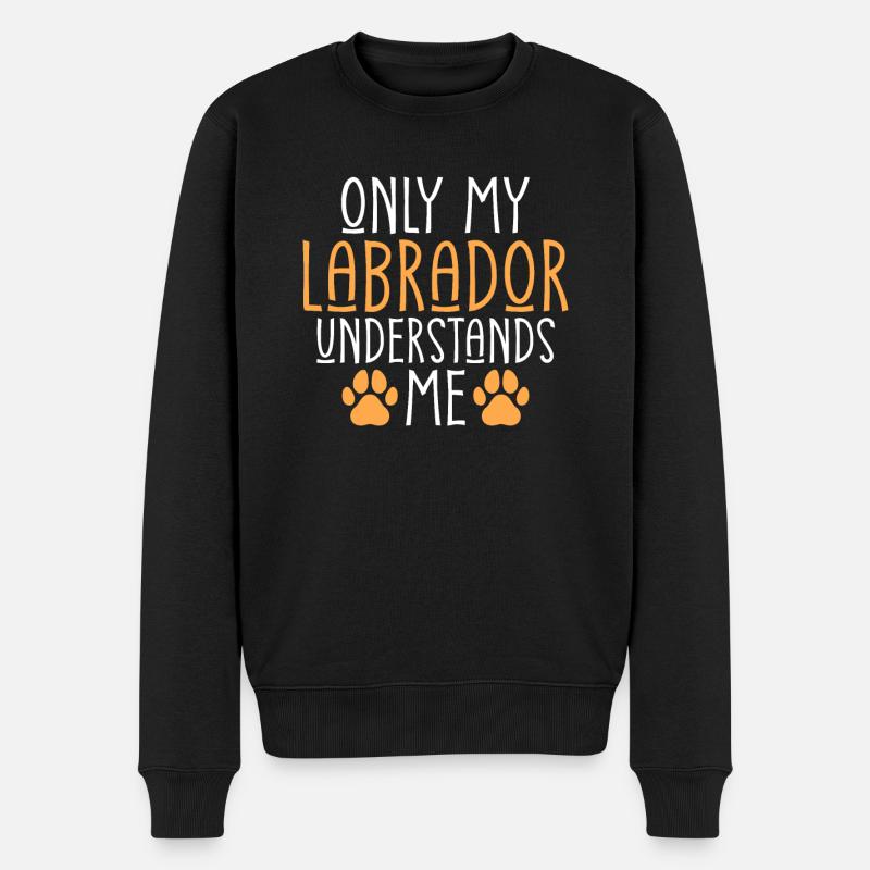 Labrador Liebhaber Geschenke - Männer Premium Bio Pullover - Schwarz