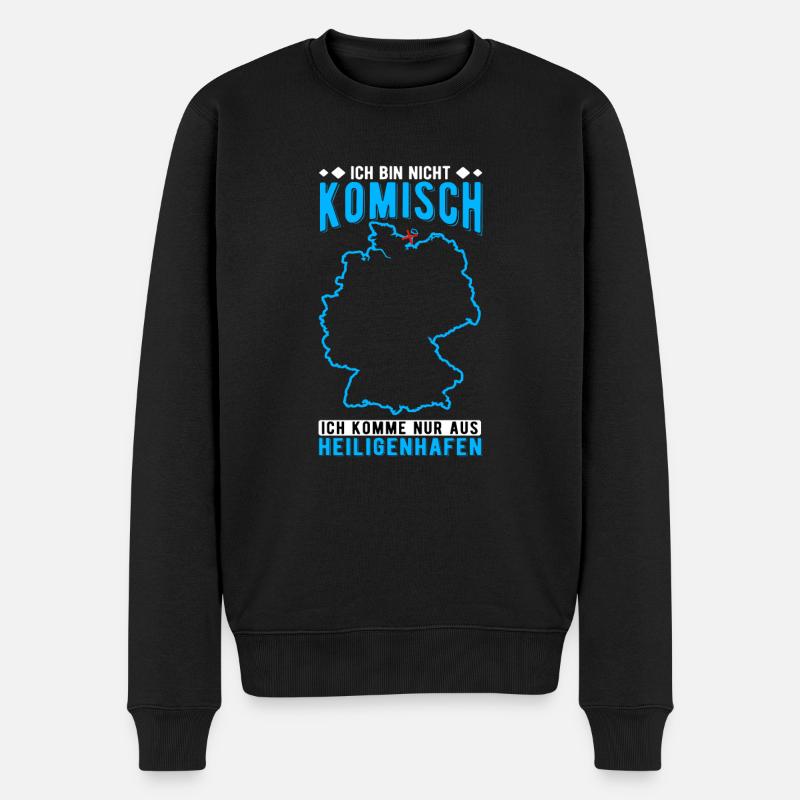 Heiligenhafen Souvenir - Männer Premium Bio Pullover - Schwarz