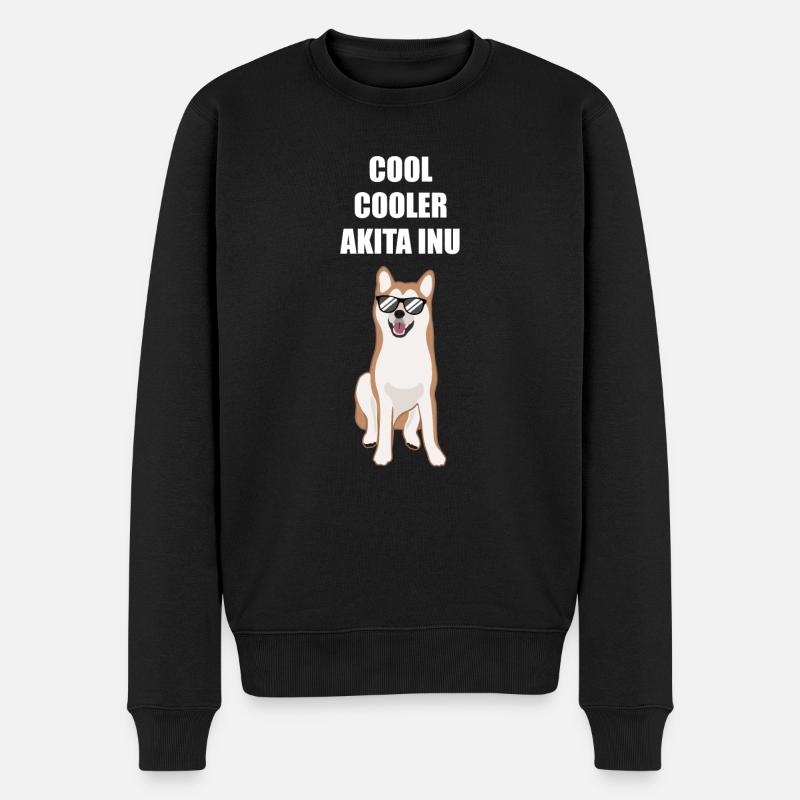 Akita Inu Hund Spruch Hundeliebhaber Geschenk - Männer Premium Bio Pullover - Schwarz
