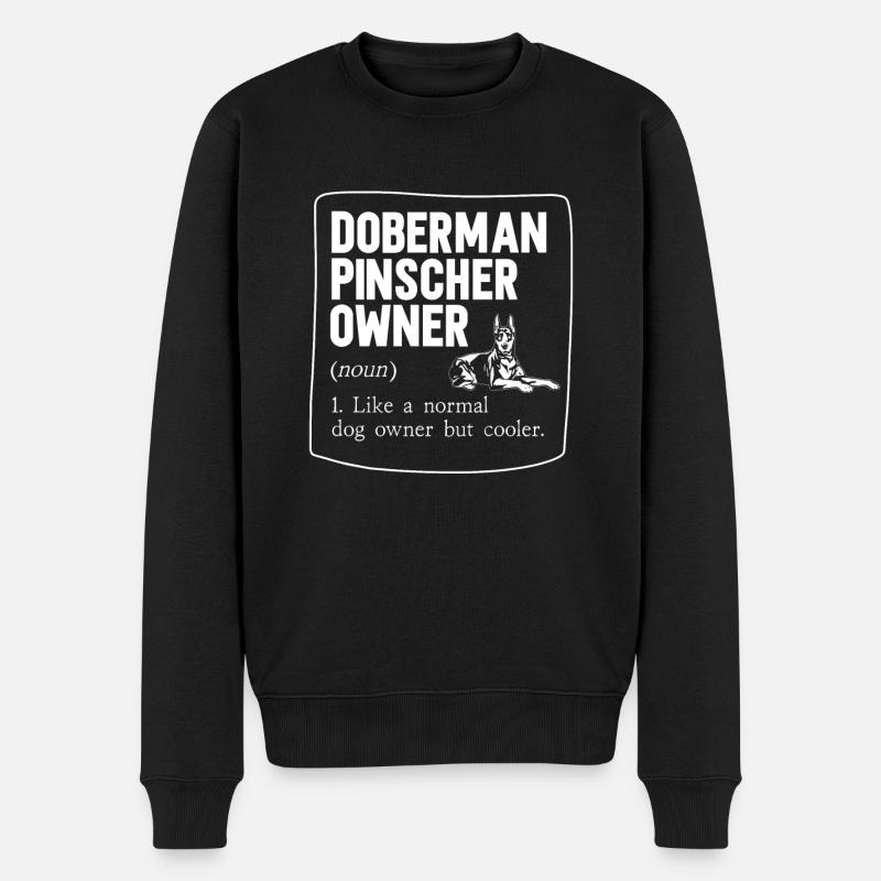 Doberman Pinscher Chien Dobie - Pull Premium bio Homme - noir