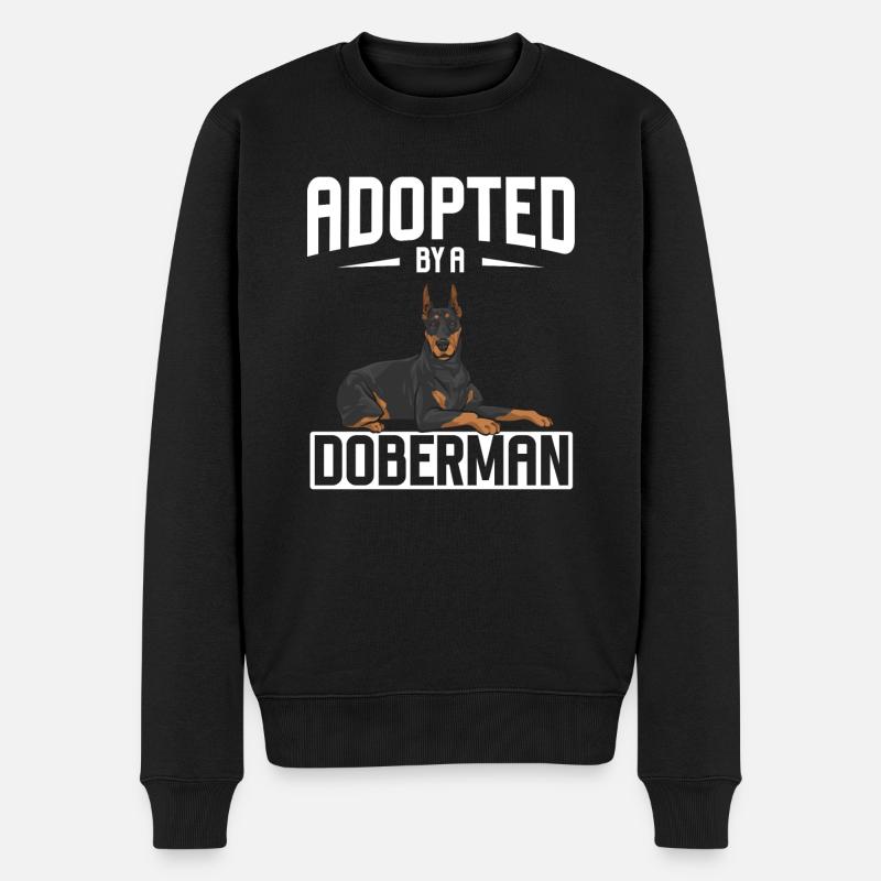 Doberman Pinscher Chien Dobie - Pull Premium bio Homme - noir