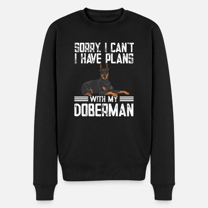 Doberman Pinscher Chien Dobie - Pull Premium bio Homme - noir