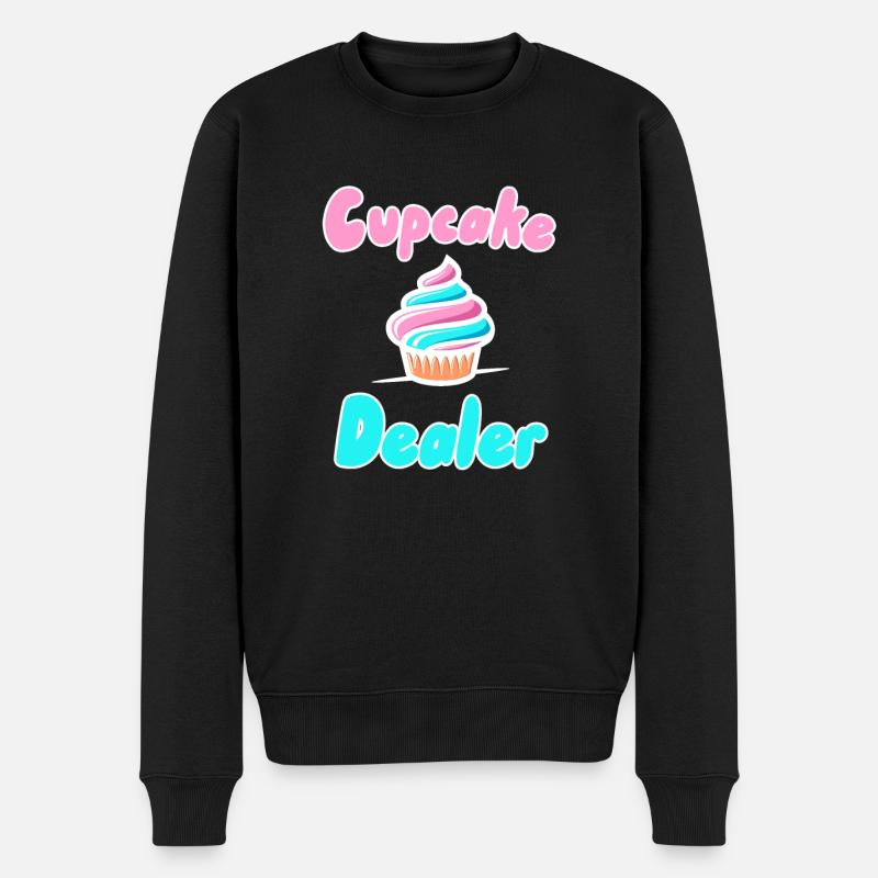 Cupcake-Händler - Männer Premium Bio Pullover - Schwarz