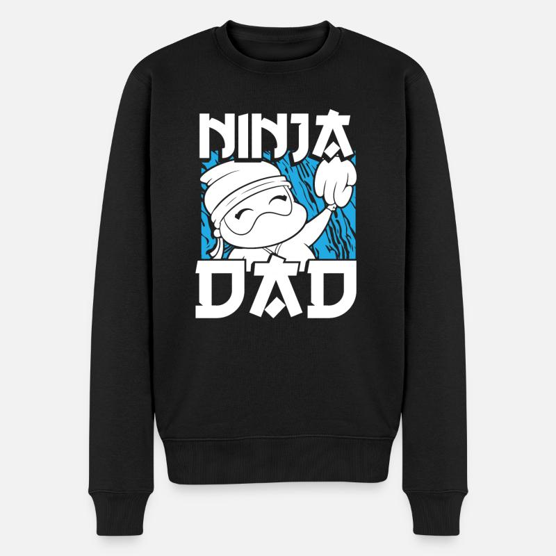 Papa ninja mignon - Pull Premium bio Homme - noir