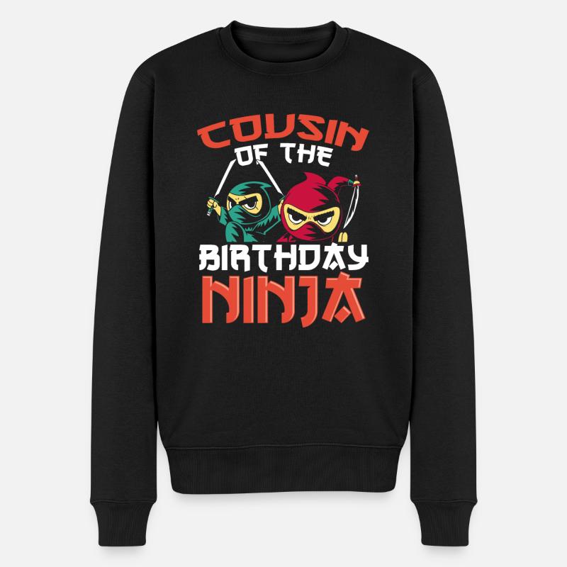 Cousin du ninja d’anniversaire - Pull Premium bio Homme - noir