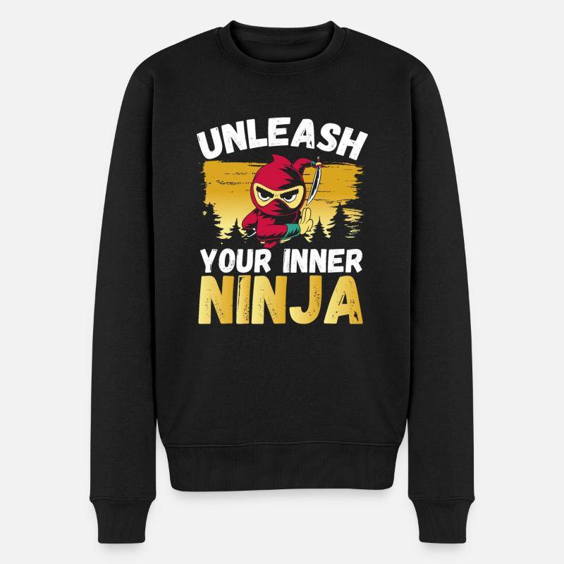 Libérez votre ninja intérieur - Pull Premium bio Homme - noir
