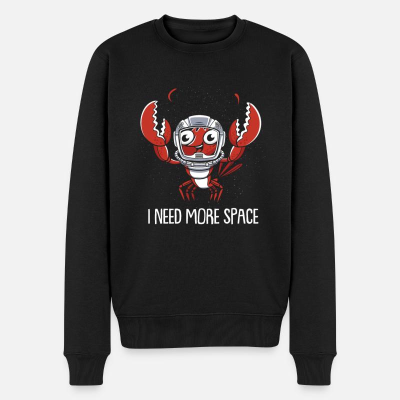 Hummer Lobster Astronaut I Need More Space - Männer Premium Bio Pullover - Schwarz