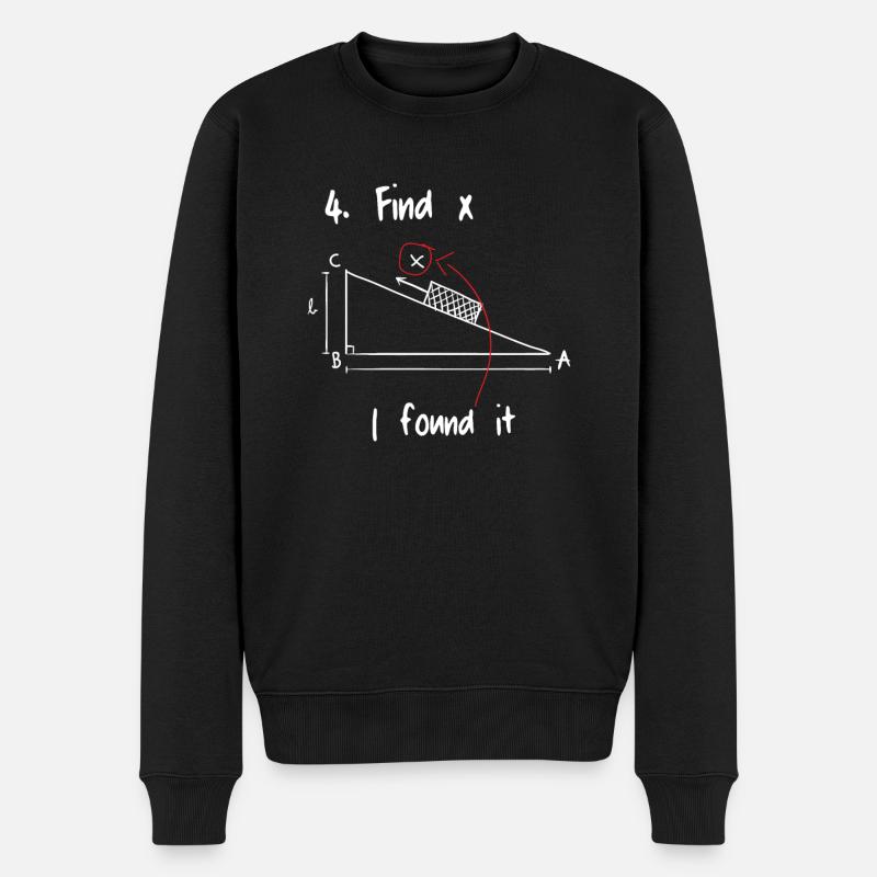 Trouver X Mathématiques Math - Pull Premium bio Homme - noir