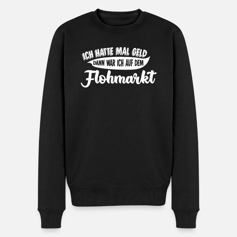 Trödelmarkt Flohmärkte Flohmarkt - Männer Premium Bio Pullover - Schwarz