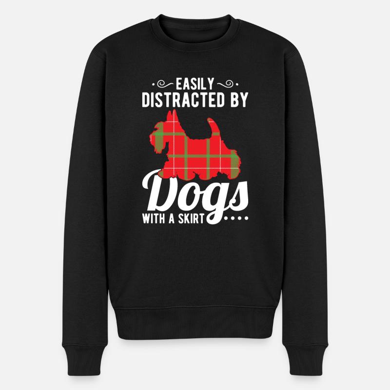 Terrier écossais Scottie Chien - Pull Premium bio Homme - noir