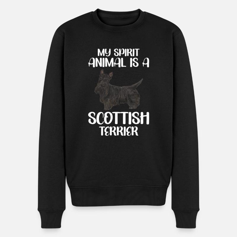 Terrier écossais Scottie Chien - Pull Premium bio Homme - noir