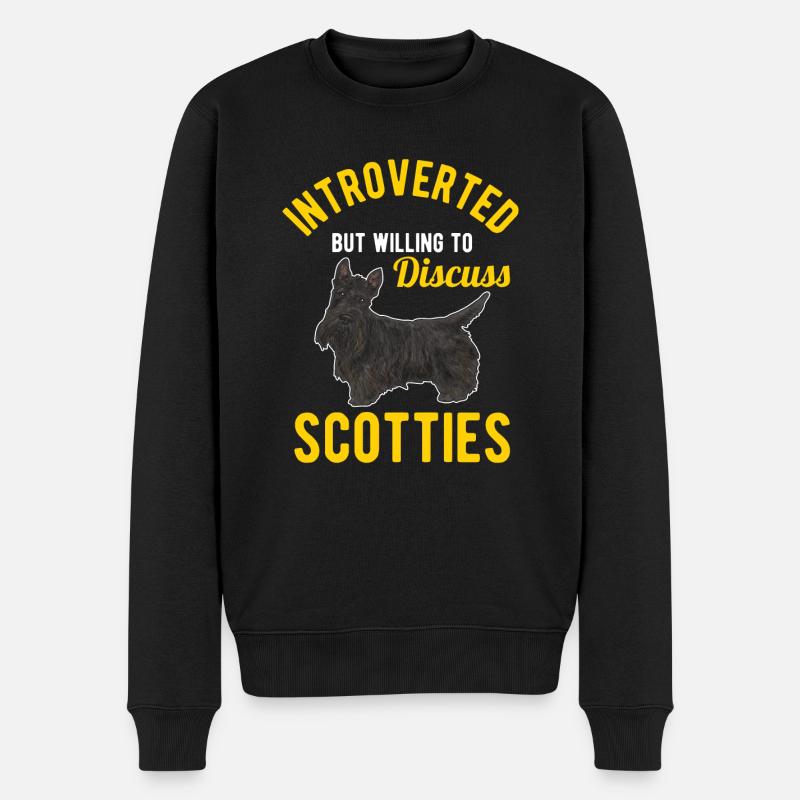 Terrier écossais Scottie Chien - Pull Premium bio Homme - noir