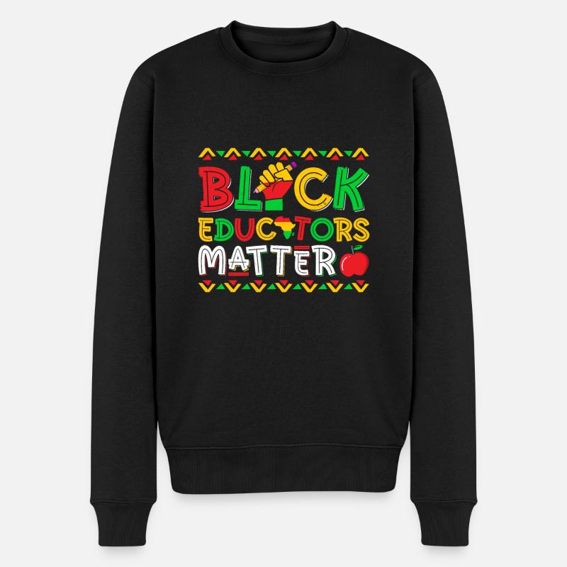 Funny African Month - Männer Premium Bio Pullover - Schwarz