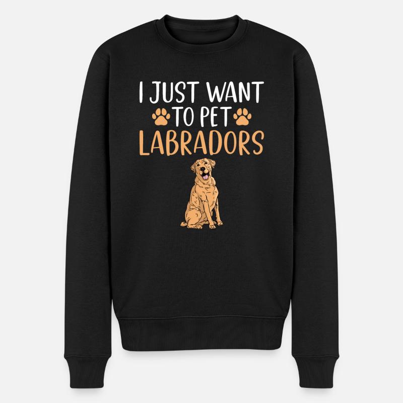 Cadeaux amoureux du Labrador - Pull Premium bio Homme - noir