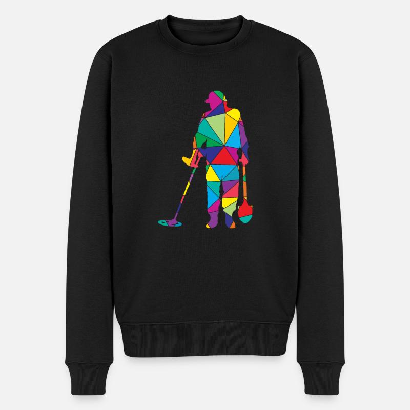 Metalldetektor Polygon Sondler - Männer Premium Bio Pullover - Schwarz