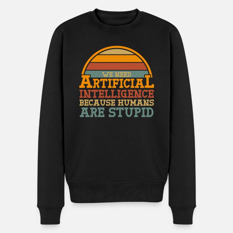 Artifical Intelligence - Männer Premium Bio Pullover - Schwarz