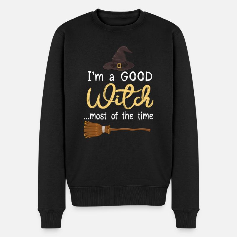 Grusel Halloweenspruch Spruch Halloween - Männer Premium Bio Pullover - Schwarz