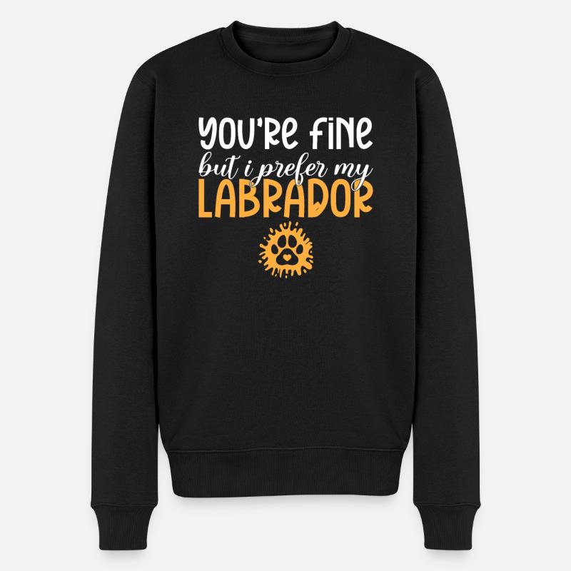 Labrador Liebhaber Geschenke - Männer Premium Bio Pullover - Schwarz