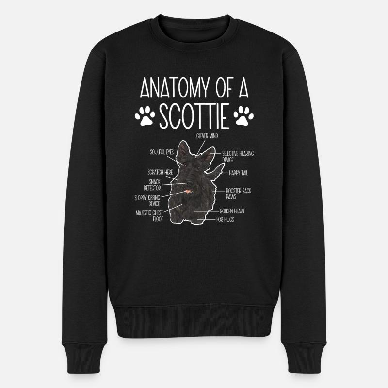 Terrier écossais Scottie Chien - Pull Premium bio Homme - noir